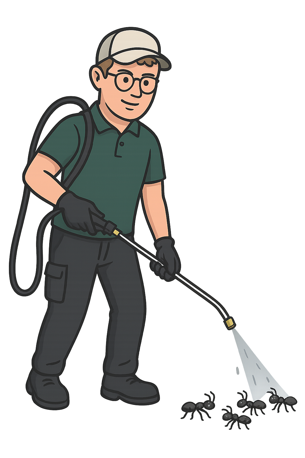 Bekæmpelse af myrer – tekniker i aktion